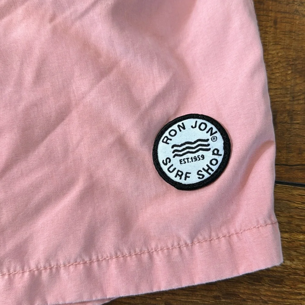Ron Jon Pink Swim Trunks Quick-Dry Elastic Waist